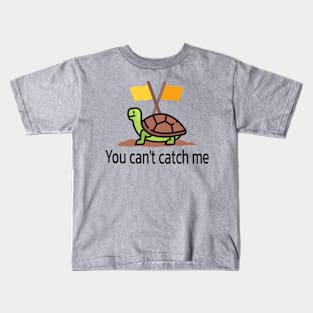Turtle on the Move you can't catch me Kids T-Shirt